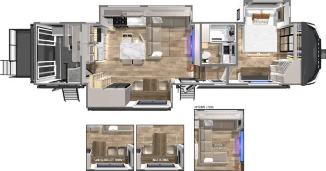 Model G 3250 Floorplan with Rear Kitchen & Patio