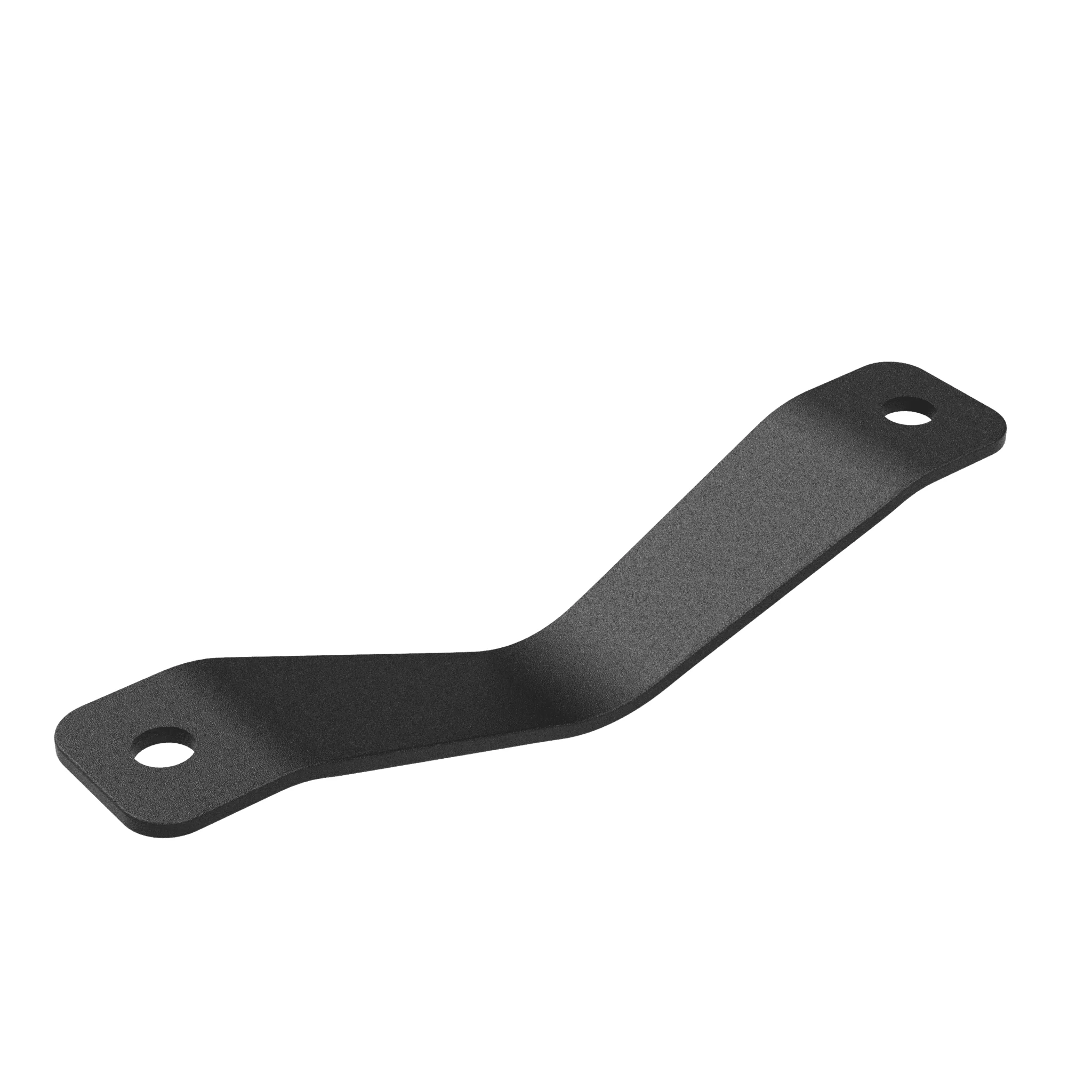 A black steel bracket used to adapt the QR3 Bike Rack for smaller 20" or BMX wheels.