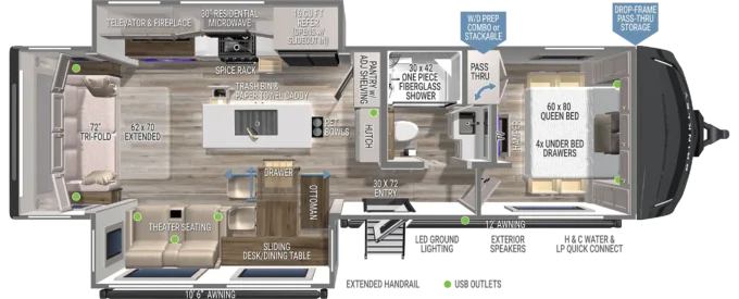 Model Z AIR 297 Luxury Travel Trailers by Brinkley RV