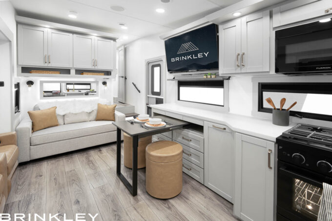 2025 Brinkley RV Model Z 2680 Dining Room Dinesk Table for 2 8545