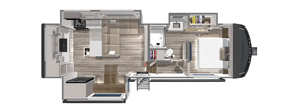 Fifth Wheel with a large kitchen and family seating - Z 2700