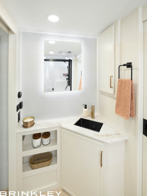 Large Travel Trailer RV Bathroom