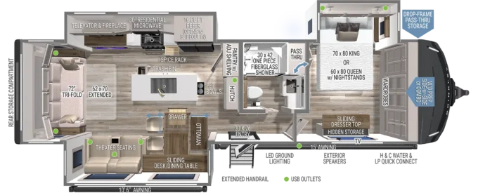 Model Z AIR 310 Luxury Travel Trailers by Brinkley RV