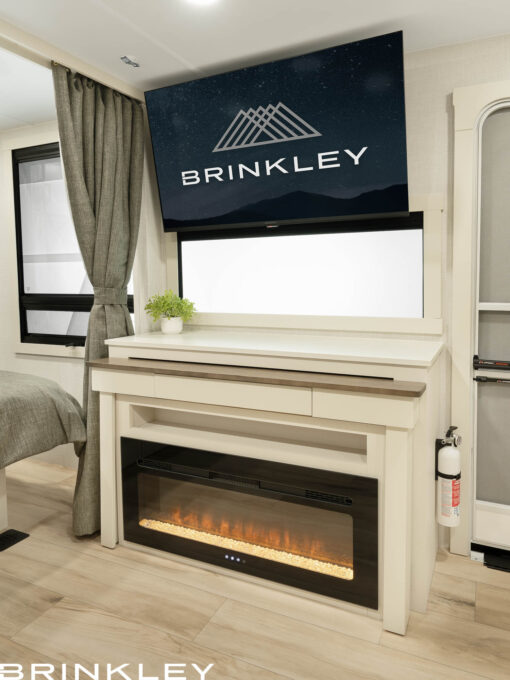 Luxury Travel Trailer Fireplace & TV