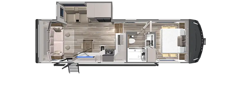 Short Z 2670 Fifth Wheel Floorplan under 30 Feet