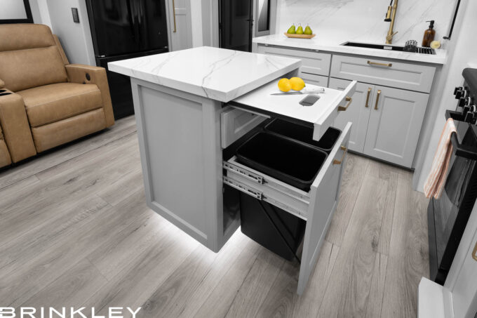 Model G 4120 Fifth Wheels Kitchen Trash Bins Cutting Board 2026 Brinkley RV 5375