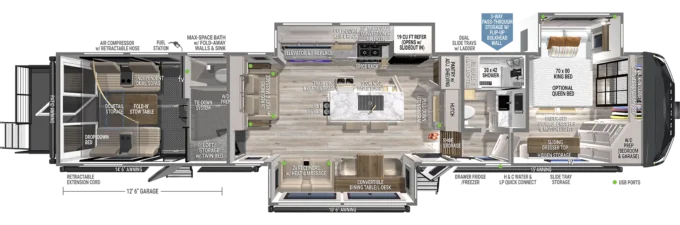 G 4100 Luxury Fifth Wheel Toy Haulers by Brinkley RV