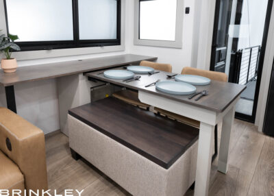 Model Z 3420 Fifth Wheels Dining Room Dinesk Table for Four with Ototman 2026 Brinkley RV 9831