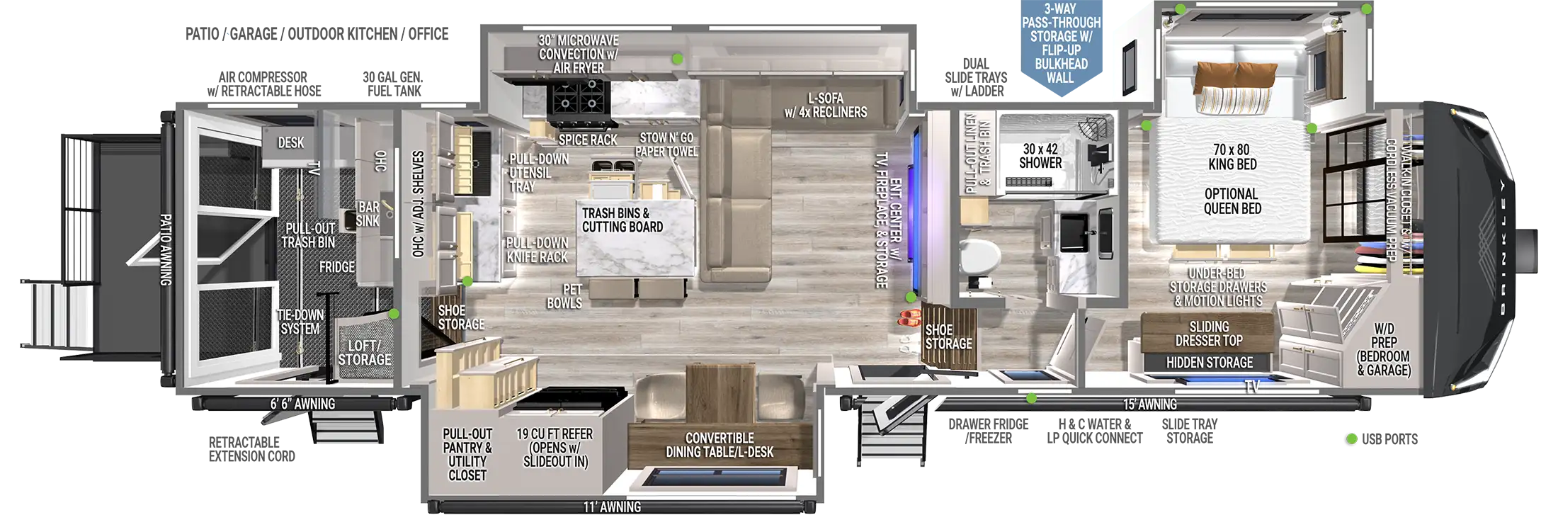 Brinkley RV Model G 3250 Floorplan