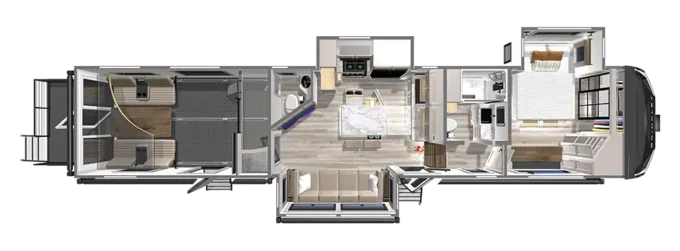 Brinkley Model G 4000 Toy Hauler Floorplan 16 foot Garage 700x