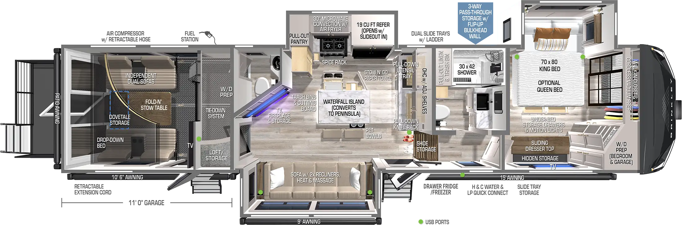 Model G 3500 Toy Haulers Floorplan