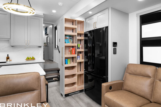 Luxury Fifth Wheel Kitchen Pull-Out Pantry