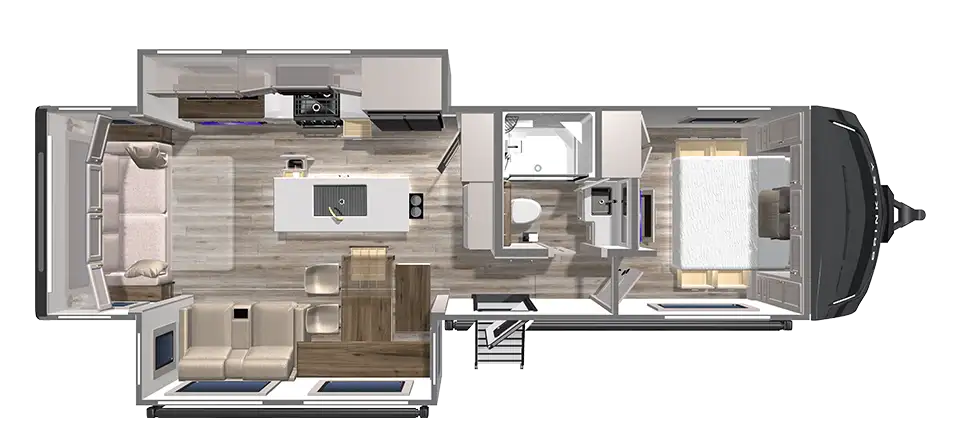 Brinkley Model Z AIR 297 Travel Trailers Floorplans