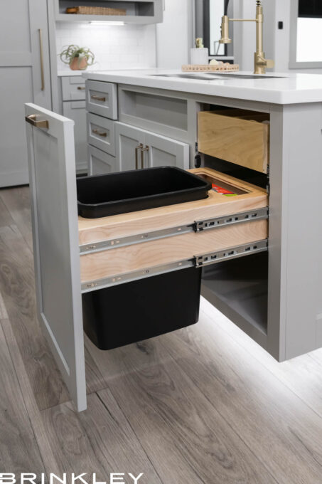 Model Z AIR 310 Travel Trailers Kitchen Pull Out Trash Bin 2025 Brinkley RV 0092