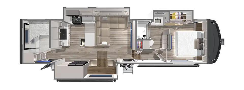 Fifth Wheel with a large kitchen and rear bunkroom - Z 3210