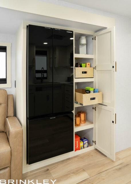 Large RV Pantry & 12v Fridge