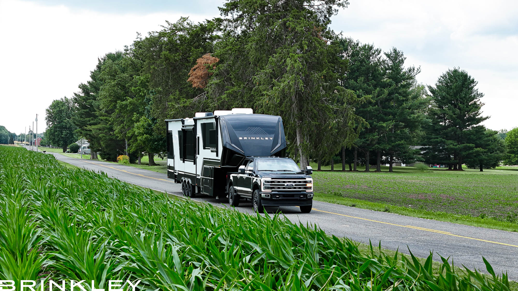 Brinkley Model G Luxury Fifth Wheel Toy Hauler in Premium Exterior w/ White & Black Paint